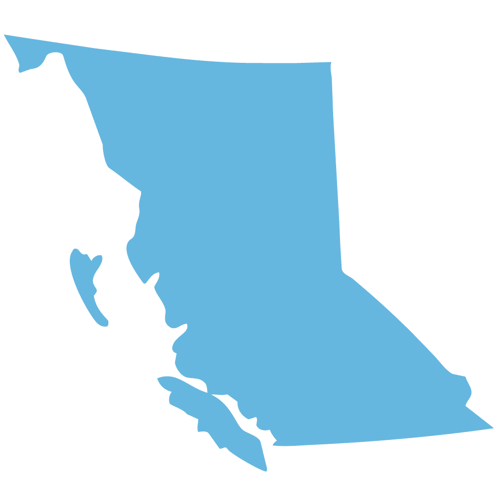 Outline map of British Columbia