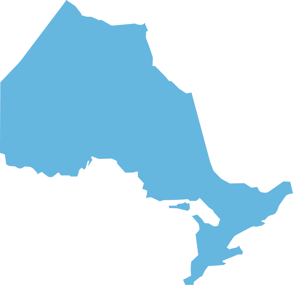 Outline map of Ontario